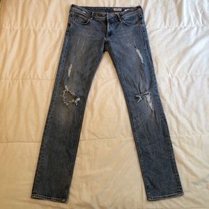 H&M Slim Leg Distressed Jeans